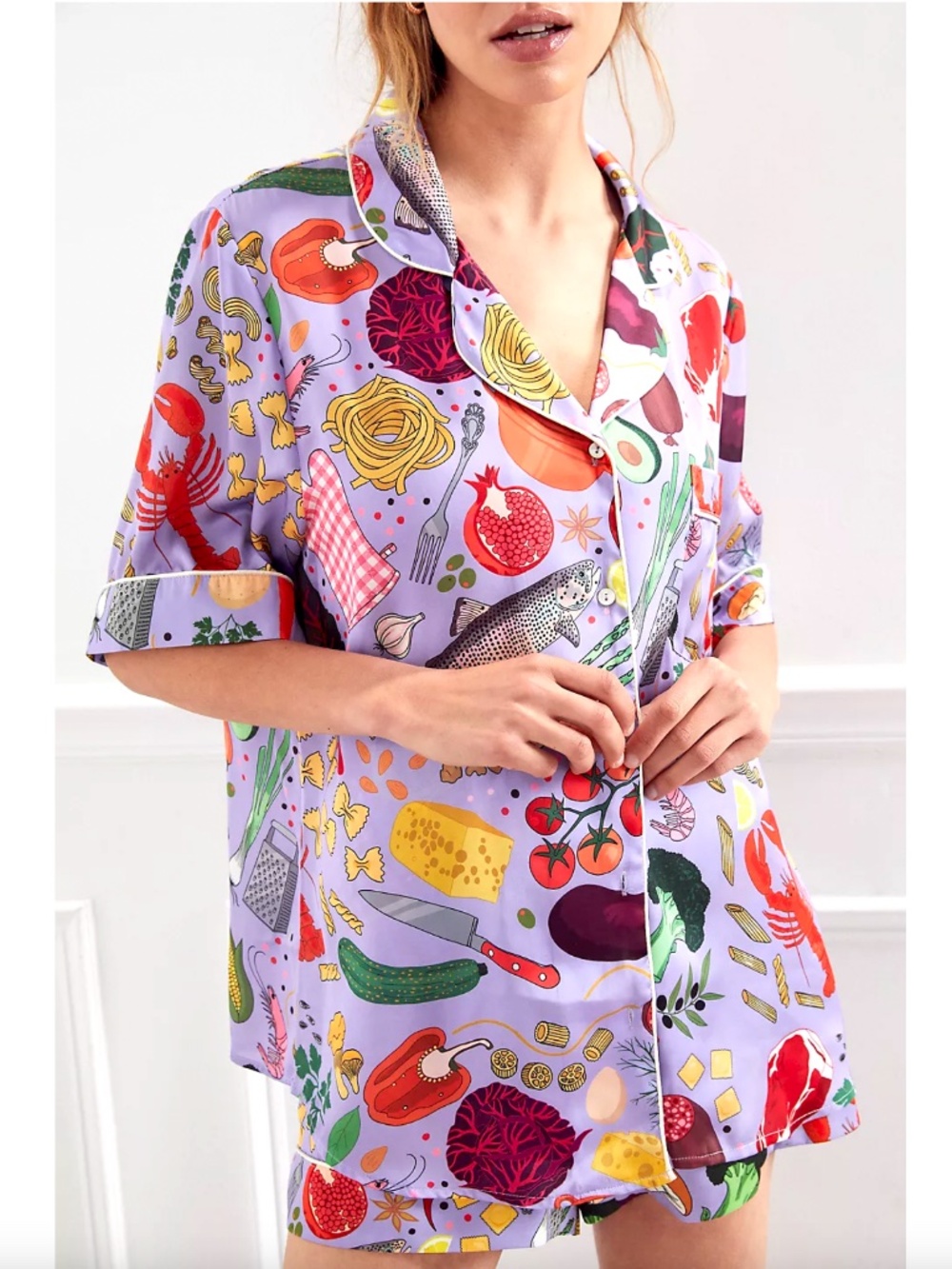 KAREN MABON for ANTHROPOLOGIE Chef's Table Short Pajamas Set - M - Picture 3 of 16